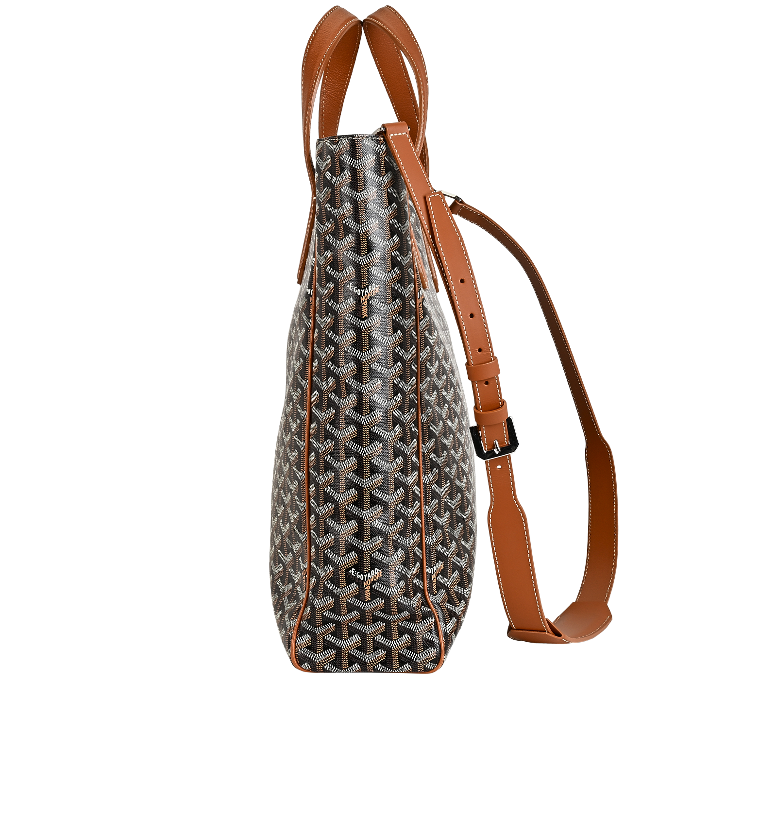 Voltaire Tote, &pound;1,700, Handbags, Black/Brown, Canvas, Bottom view